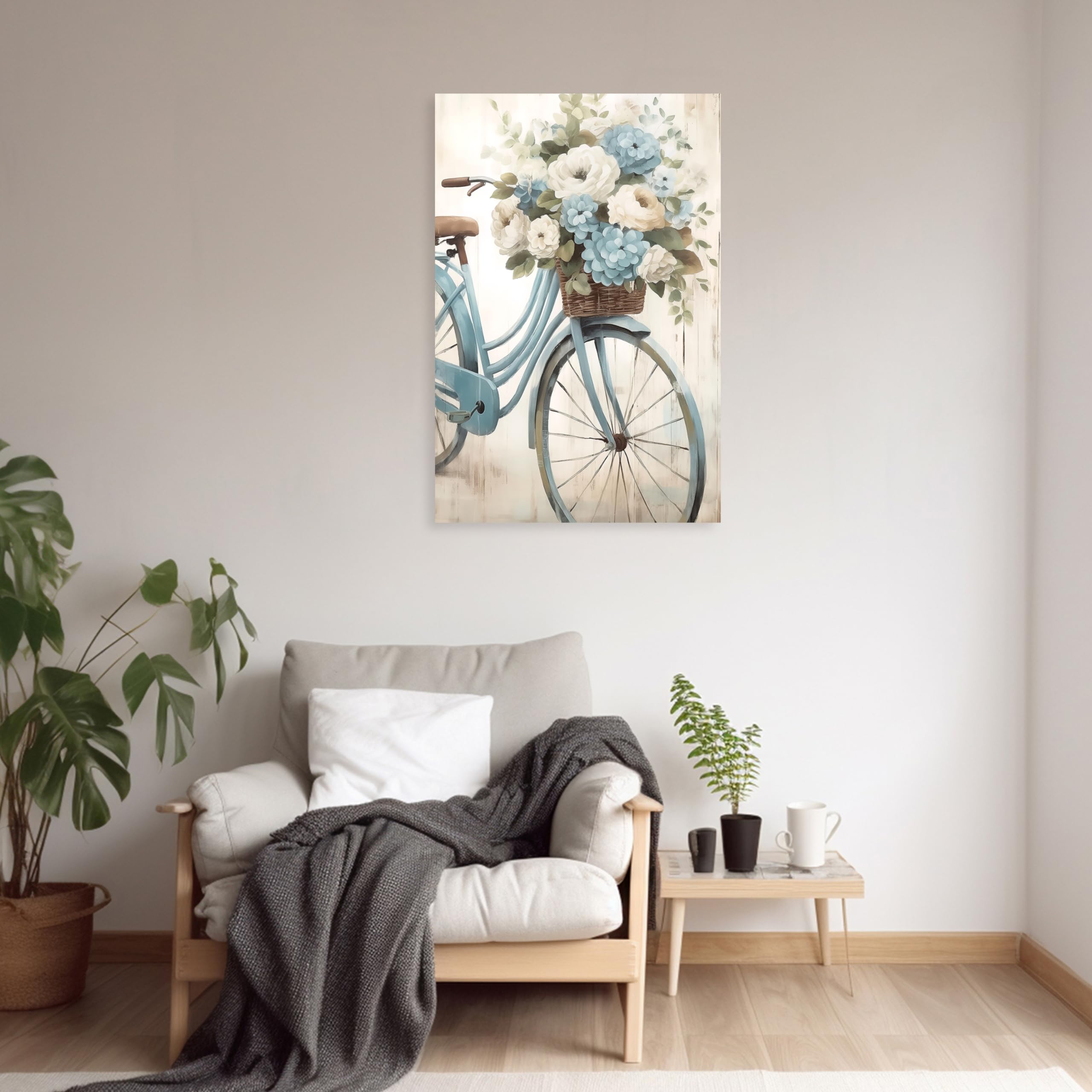Amazon.com: ARTZGX Bicycle Canvas Wall Art Bike and Flower Picture